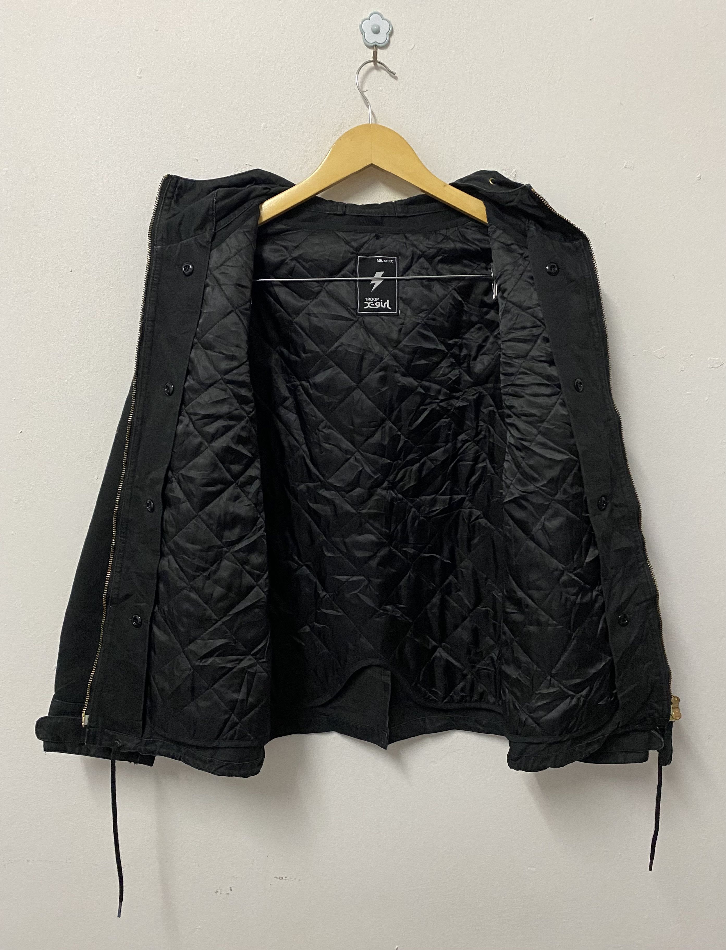 Japanese Brand X-Girl Japan Streetwear Utility Hooded Jacket - Black Size M / US 6-8 / IT 42-44 - 3 Thumbnail