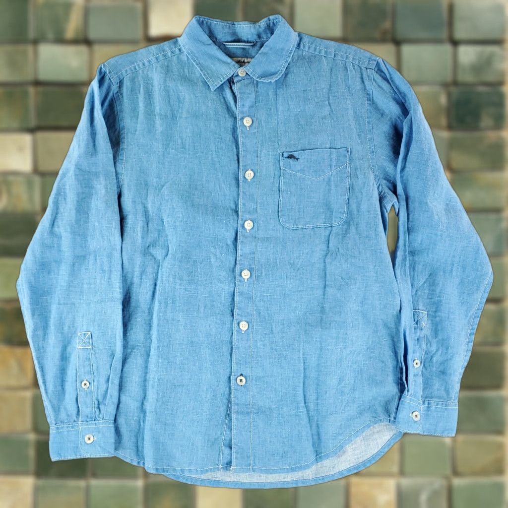 Tommy Bahama Tommy Bahama 100% Linen Destination Breezer Button Up Shirt Blue Mens S NWT Shirt Size US S / EU 44-46 / 1 - 1 Thumbnail