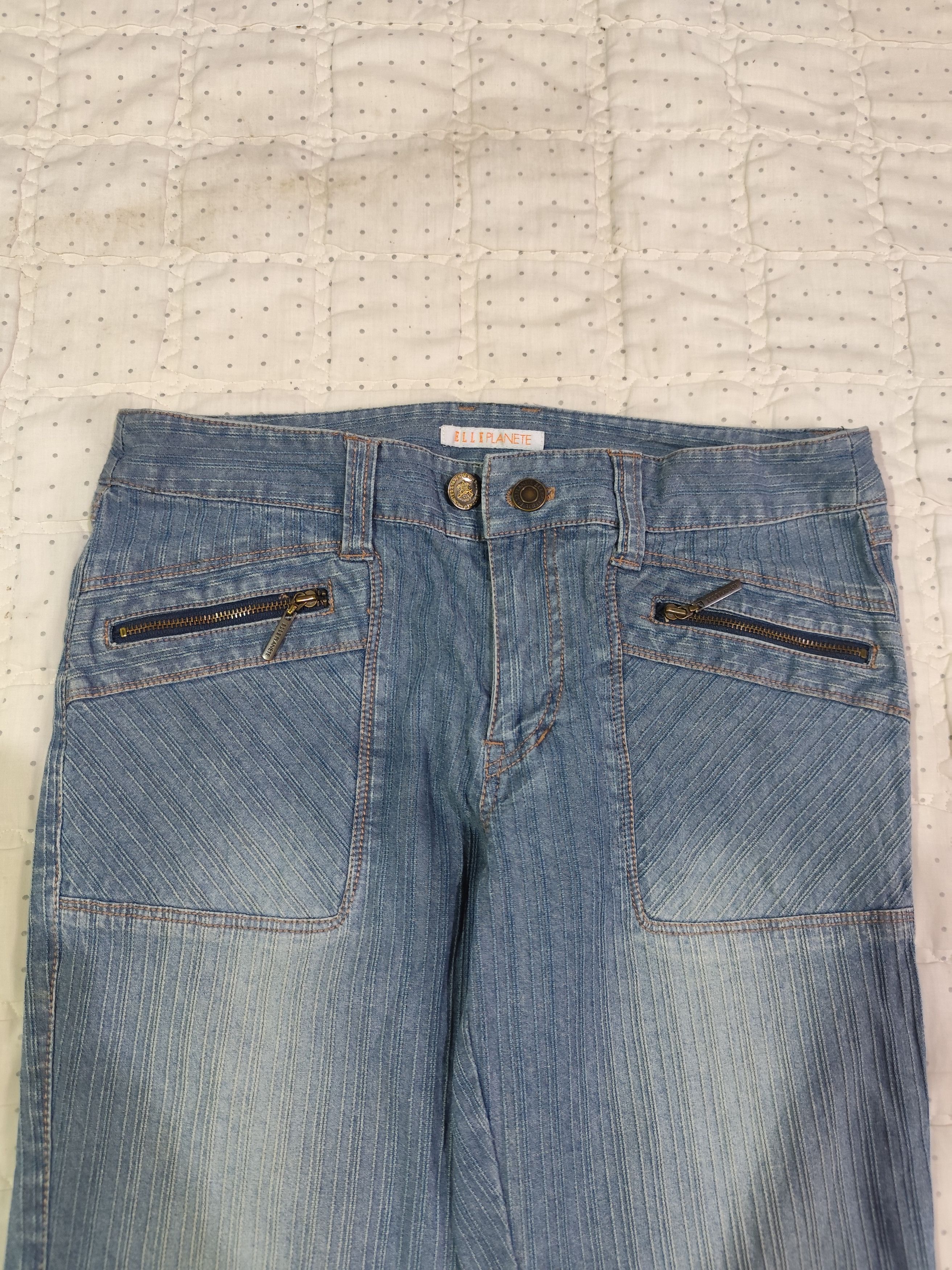 Issey Miyake × Japanese Brand Vintage Elle Planete Flare Denim J024 Size 30" / US 8 / IT 44 - 3 Thumbnail