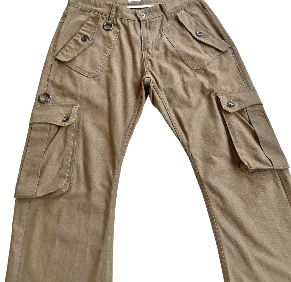 Japanese Brand Open Arms Flare Cargo Multipocket Pants Size US 32 / EU 48 - 6 Thumbnail