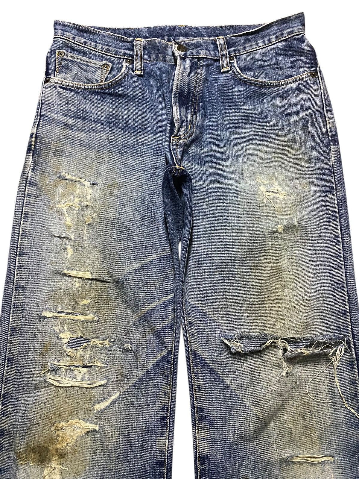 Edwin Vintage Edwin 403 Ripped Rusty Loose Jeans Size US 32 / EU 48 - 3 Thumbnail