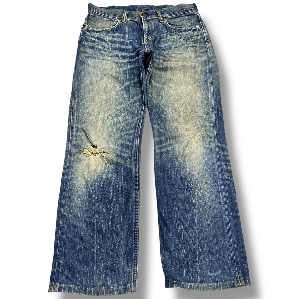 Wrangler Wrangler Vintage Distressed Baggy Loose Style With Mudwash Size US 33 - 1 Thumbnail
