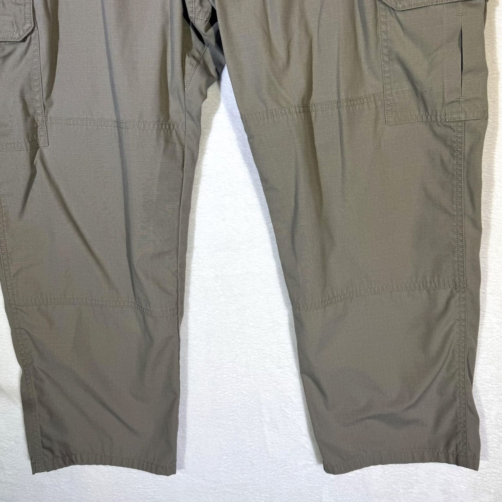 Vintage 5.11 Tactical Cargo Pants Mens 42x30 Taupe Ripstop Elastic Waist Multi Pocket Cargo Pants Mens 42x30 Taupe Ripstop Elastic Waist Pockets Size US 42 / EU 58 - 3 Thumbnail