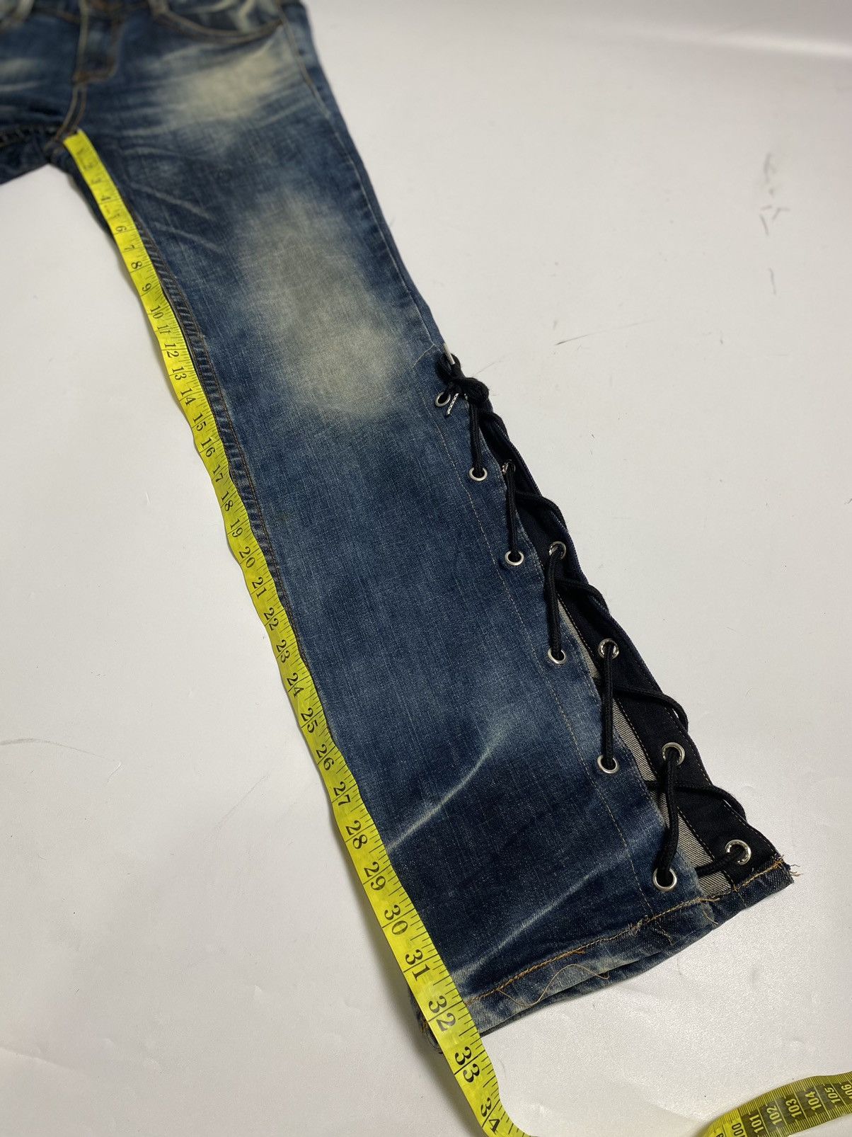 Japanese Brand Lace up flare clouds72 jeans ifsixwasnine lgb style Size US 32 / EU 48 - 16 Thumbnail