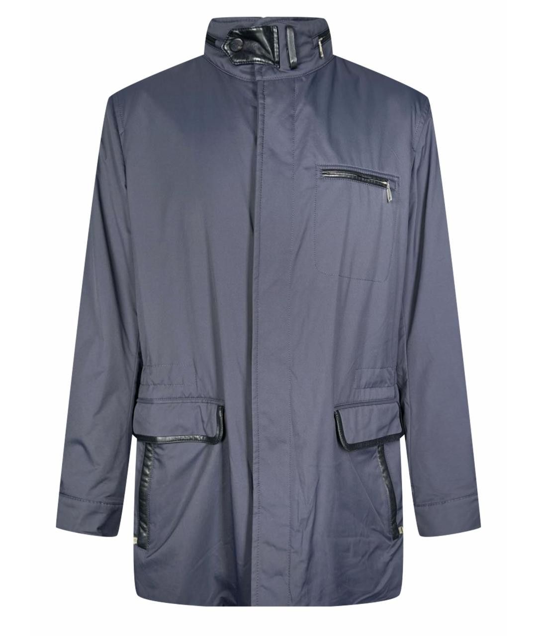 brioni polamyde jacket w/ leather hidden hoodie