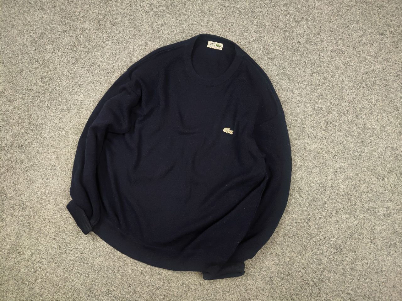 Lacoste Vintage 90's Lacoste Chemise Acrylic Knit Dark Blue Sweater Size US L / EU 52-54 / 3 - 3 Thumbnail