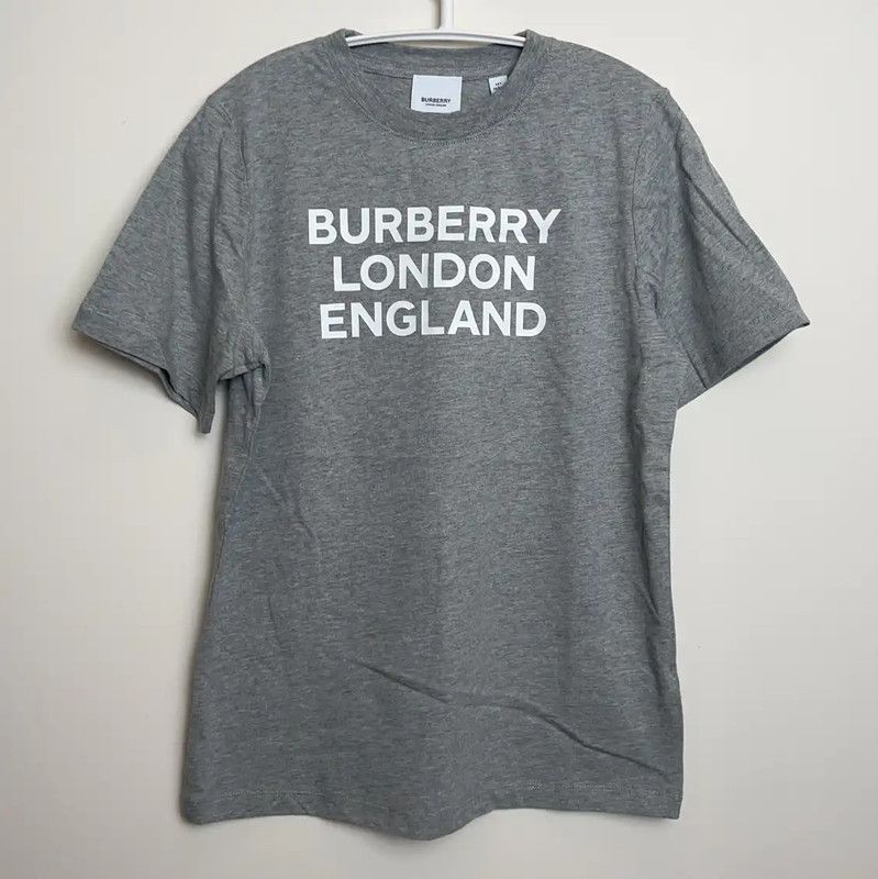 Burberry Burberry Gray Cotton Men's T-Shirt Size US S / EU 44-46 / 1 - 1 Thumbnail