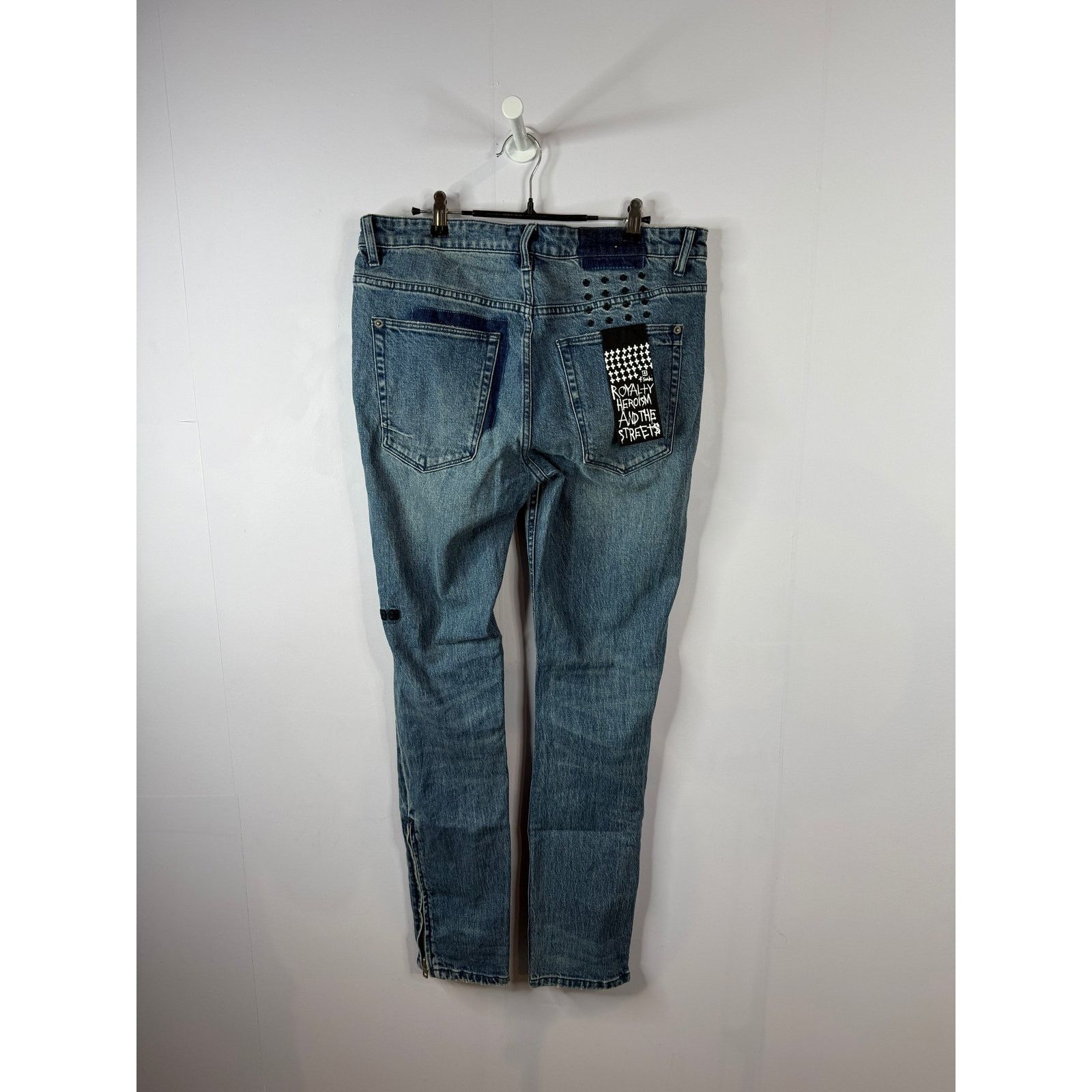 Ksubi Ksubi Jeans Dark Wash Zip Flare Used 33 Size US 33 - 2 Thumbnail