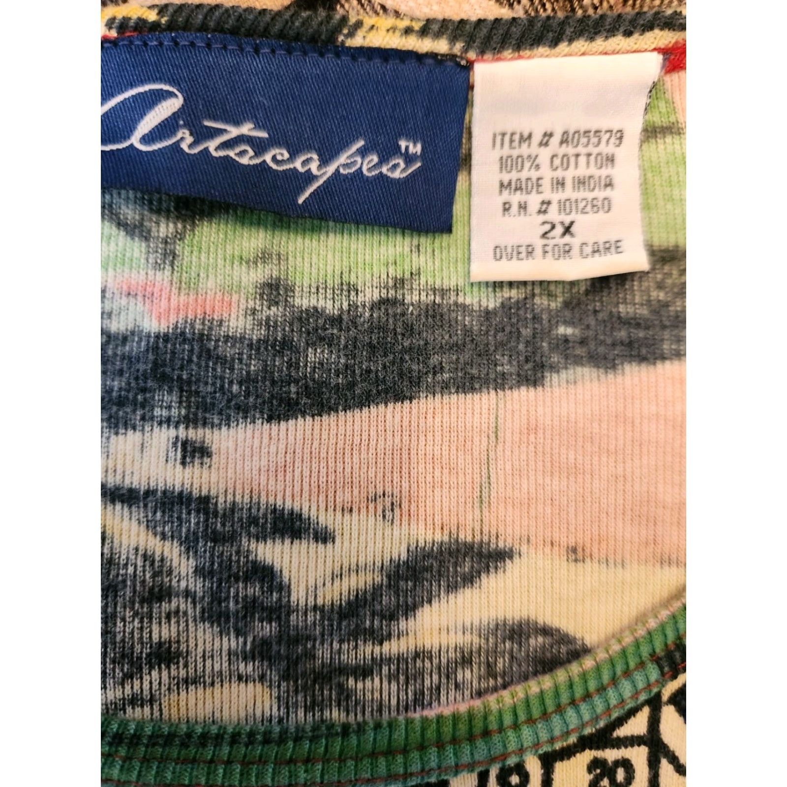 Vintage Artscapes Beaded Florida Miami Travel Map Artsy Top Shirt 2X Plus Size XXL / US 16-18 / IT 52-54 - 6 Thumbnail