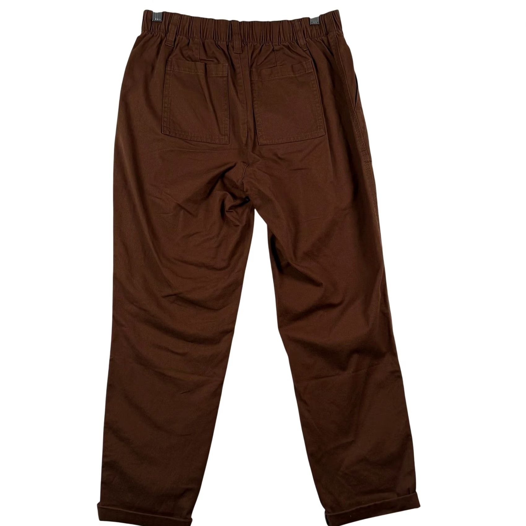 Old Navy Old Navy Easy Chino Brown Espresso Bark High Rise Elastic Back Utility S Womens Size ONE SIZE - 3 Thumbnail