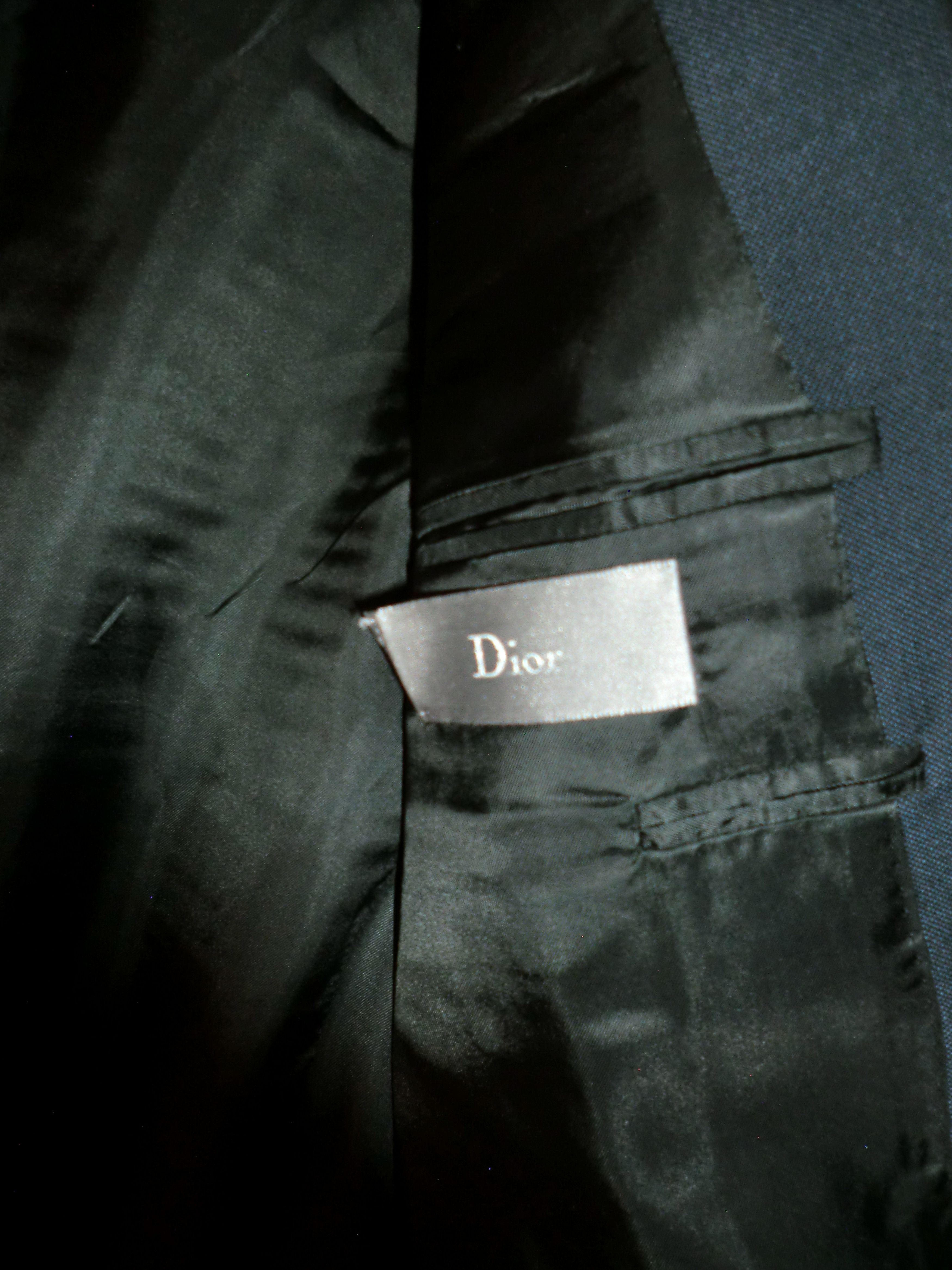 Dior Dior Homme Navy Blue One Button Blazer Size 40R - 14 Thumbnail