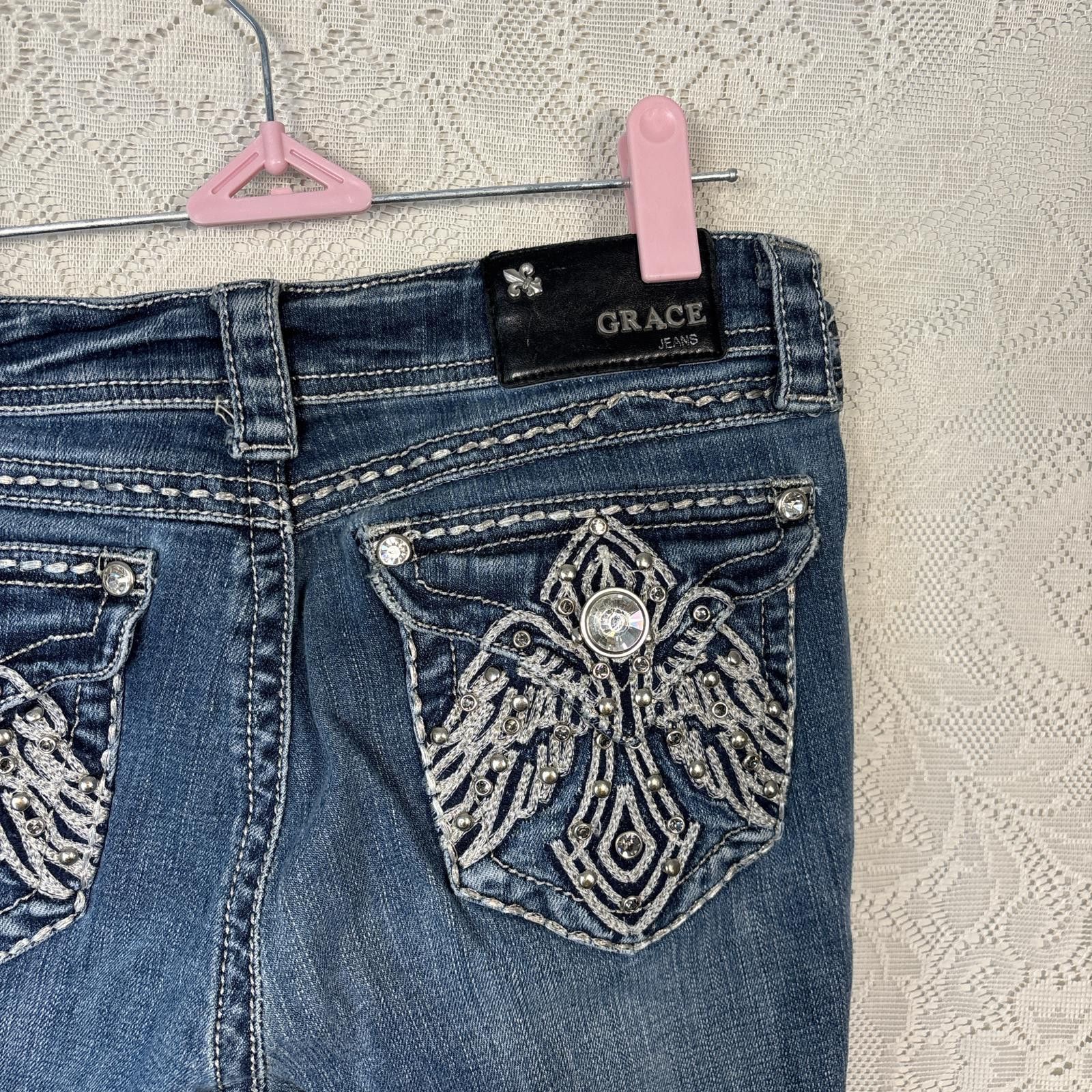 Other y2k miss me inspired embroidered flare jeans Size 28" / US 6 / IT 42 - 7 Thumbnail