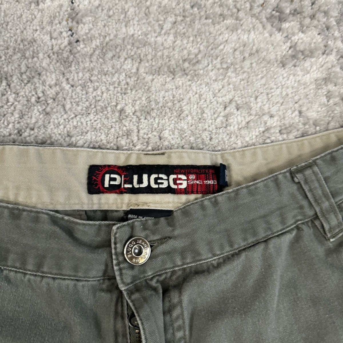 JNCO × Vintage Crazy Vintage y2k plug baggy wide leg cargo olive green Size US 36 / EU 52 - 3 Thumbnail