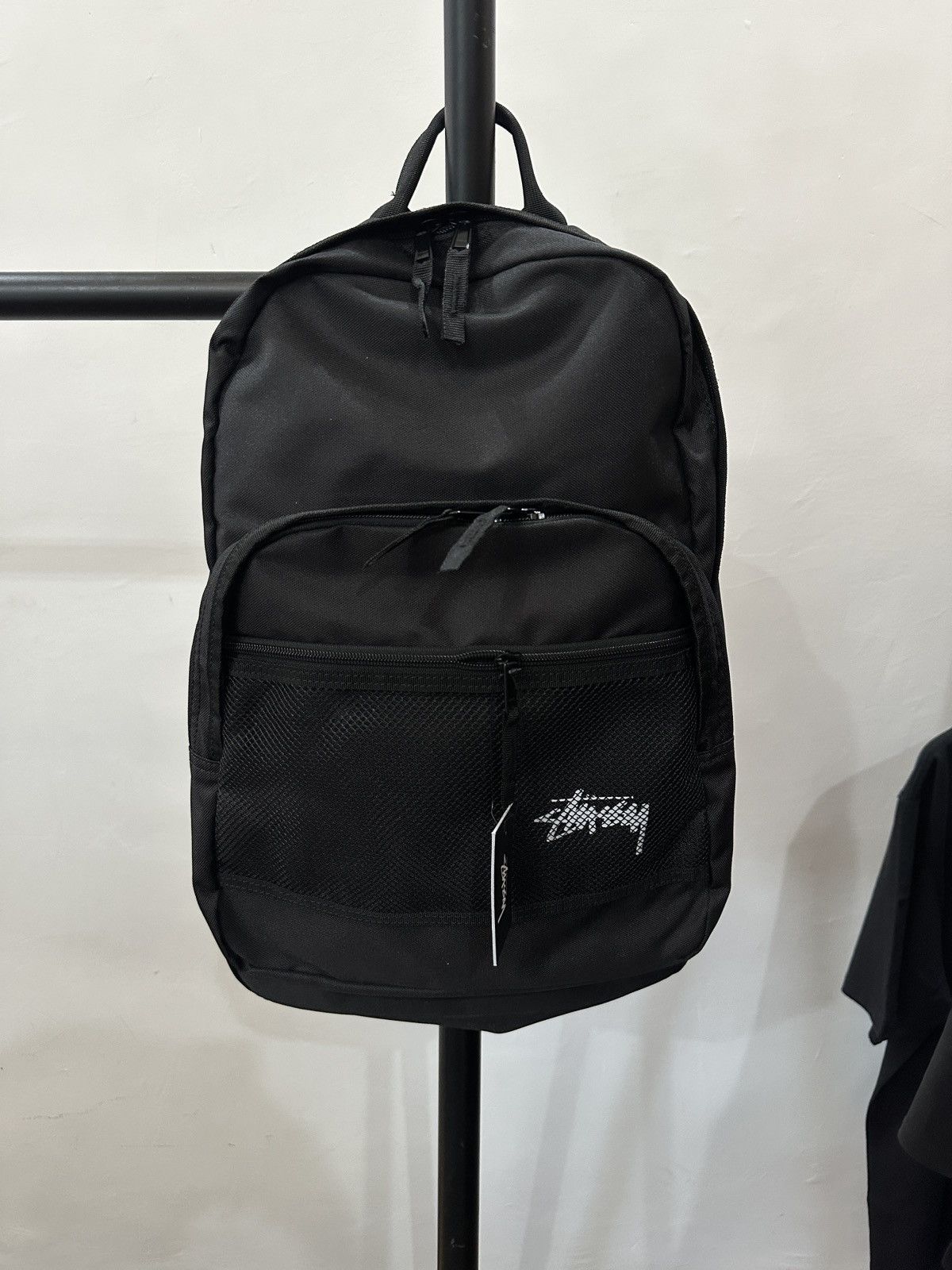 Stussy NEW 2023 summer Stussy canvas backpack washed black bag