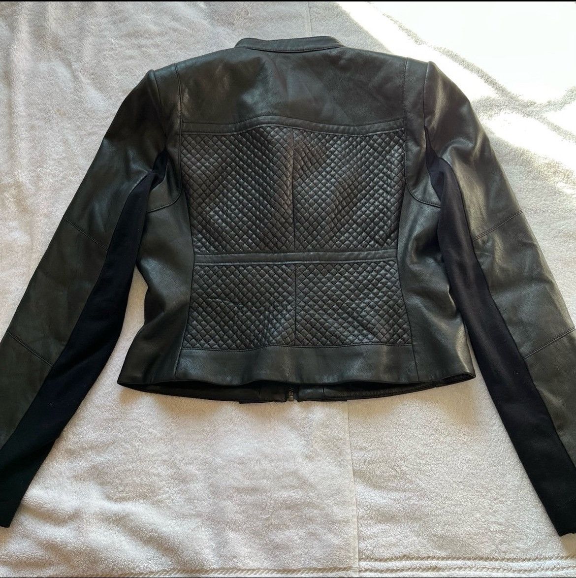 Bcbgmaxazria BCBGMaxAzria Misa Blocked Moto Jacket Size M / US 6-8 / IT 42-44 - 4 Thumbnail