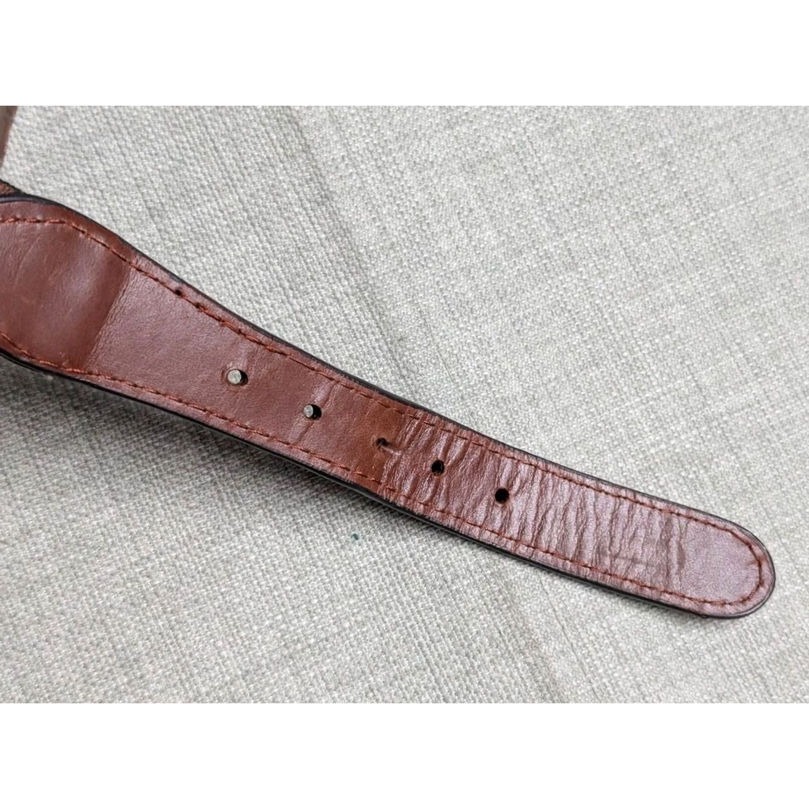 Smathers & Branson VINTAGE Smathers & Branson needlepoint belt 38 brown leather DOG fox hunting GOLF preppy Size 38 - 6 Thumbnail