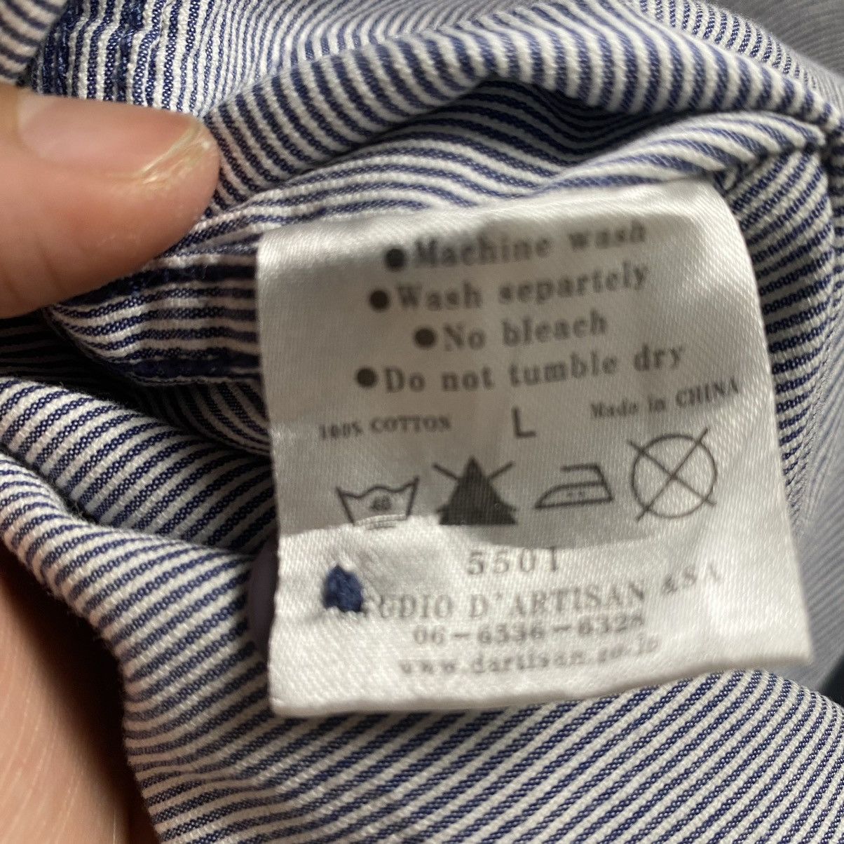 Japanese Brand Studio D’Artisan Hickory Button Shirts Size US M / EU 48-50 / 2 - 7 Thumbnail