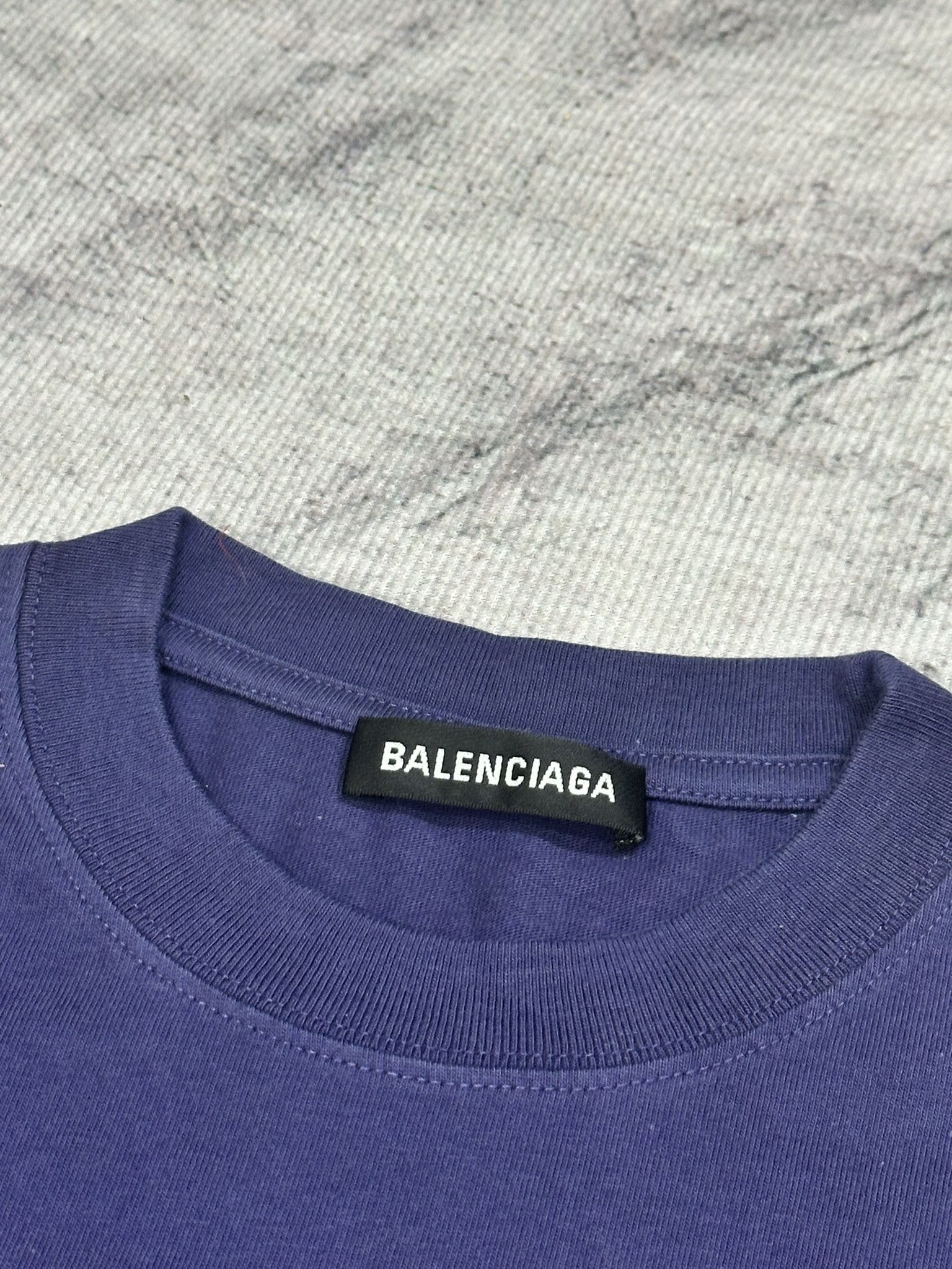 Balenciaga Balenciaga T-Shirt Copyright Logo Print Oversized Blue Size US XXS / EU 40 - 7 Thumbnail