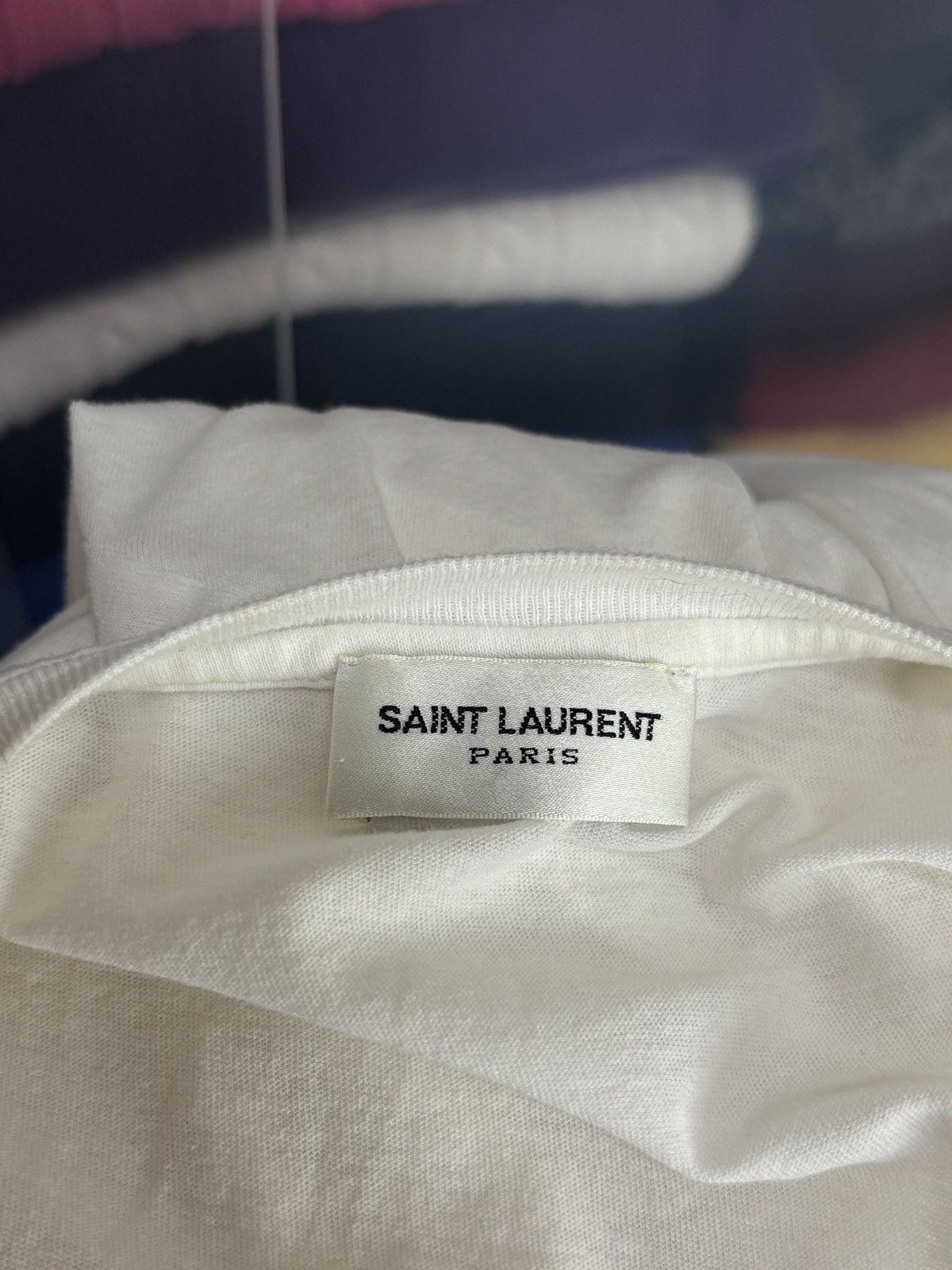 Saint Laurent Paris Saint Laurent Paris Signature T-Shirt SLP Size US L / EU 52-54 / 3 - 5 Thumbnail