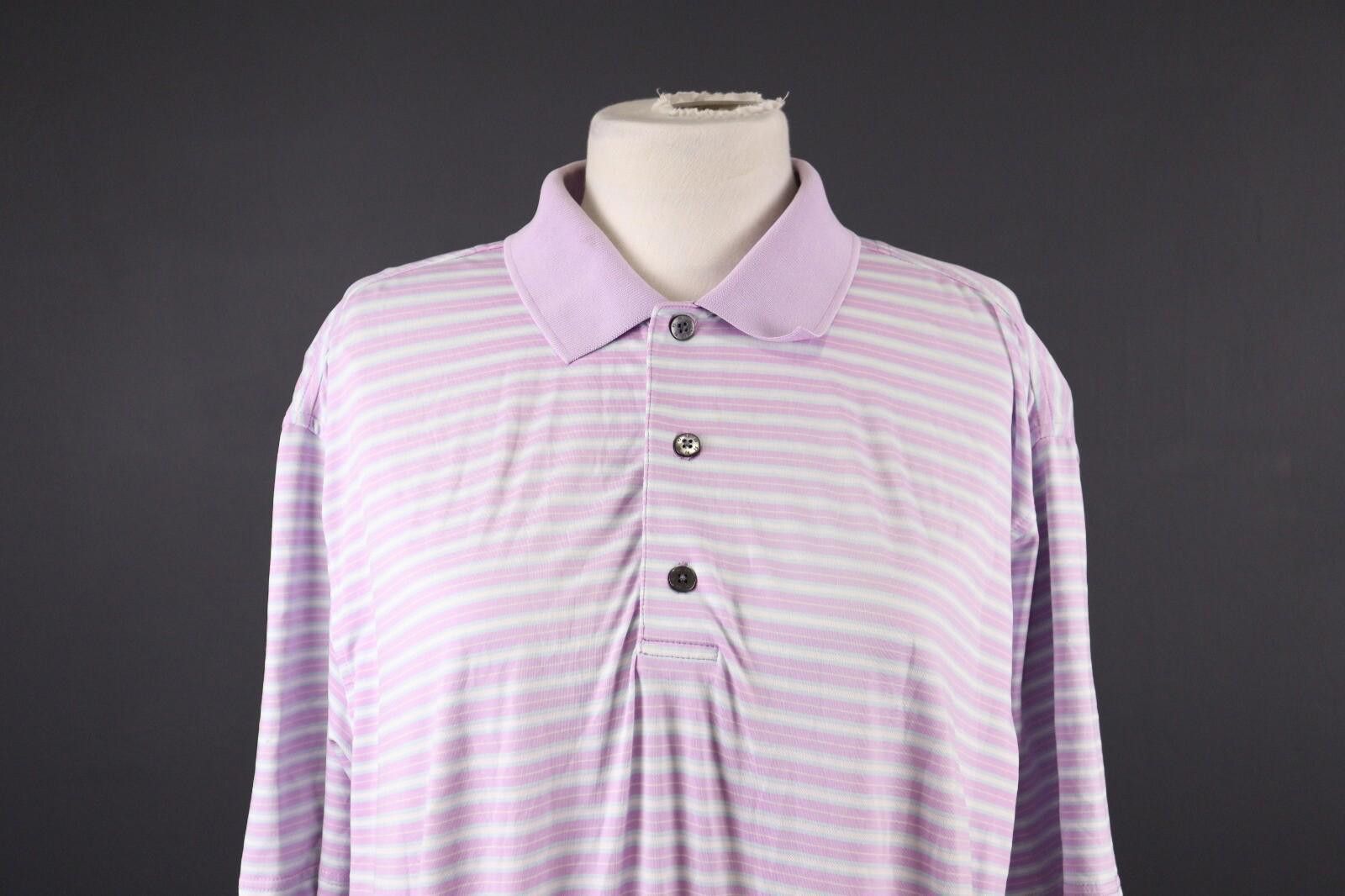 Footjoy Foot Joy Purple Stripe Athletic Fit Polo Shirt Size L Size US L / EU 52-54 / 3 - 2 Thumbnail