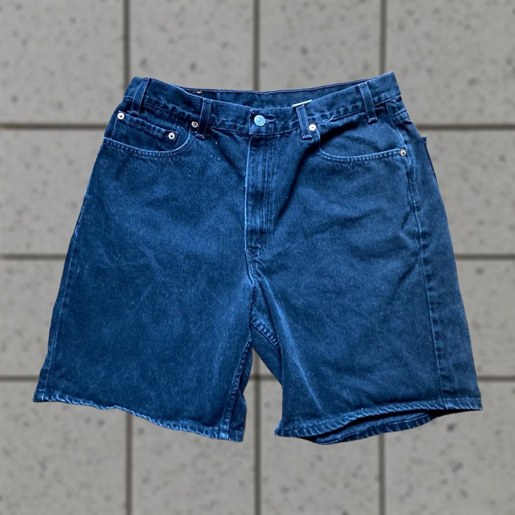 Levi's VINTAGE Levi's Bermuda Shorts 550 Denim Black 90s Grunge Mens 36 Relaxed Fit 1998 Size US 36 / EU 52 - 1 Thumbnail