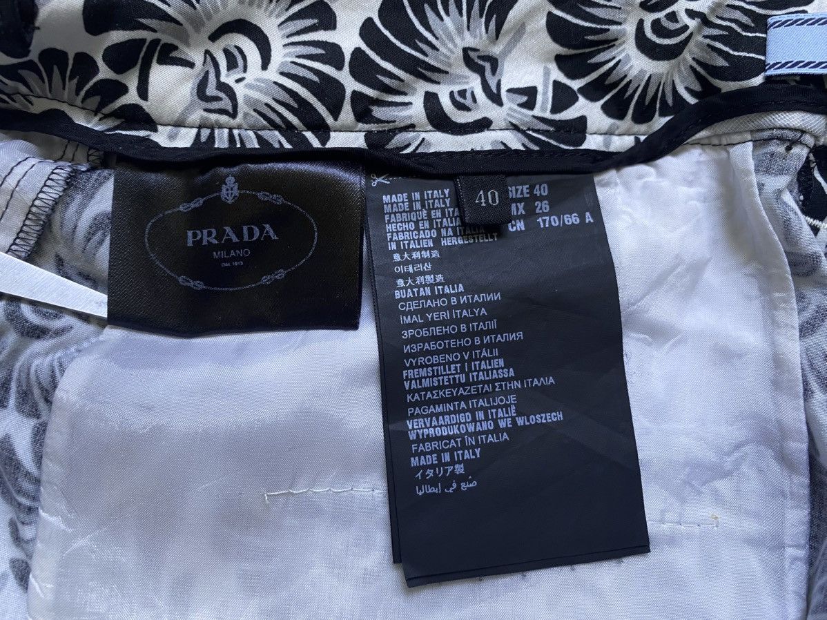 Prada Womens Prada 2016 Full Printed Floral Print Stretch Trousers Size 27" / US 4 / IT 40 - 11 Thumbnail