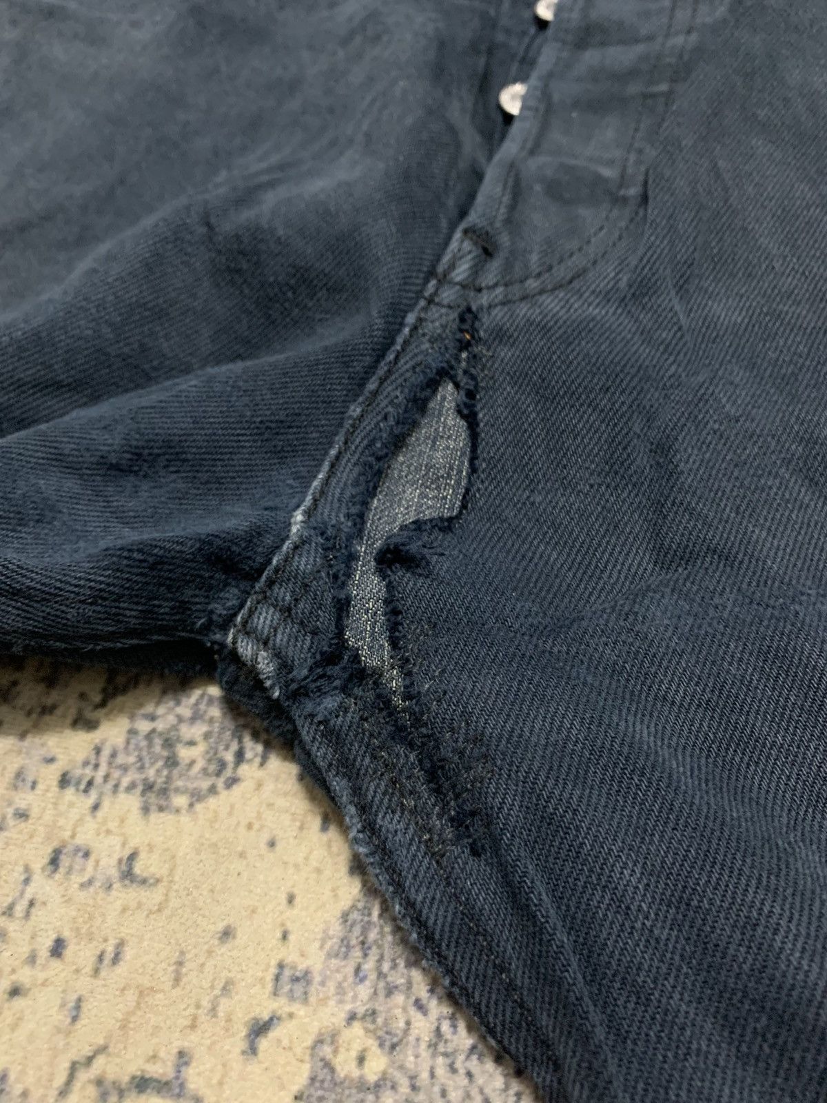 Levi's Levi’s 501 Super Black Y2K Distressed Denim Size US 38 / EU 54 - 5 Thumbnail