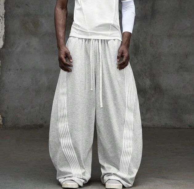 Japanese Brand Fukiishi x oue Striped Baggy Pants Size US 29 - 3 Thumbnail