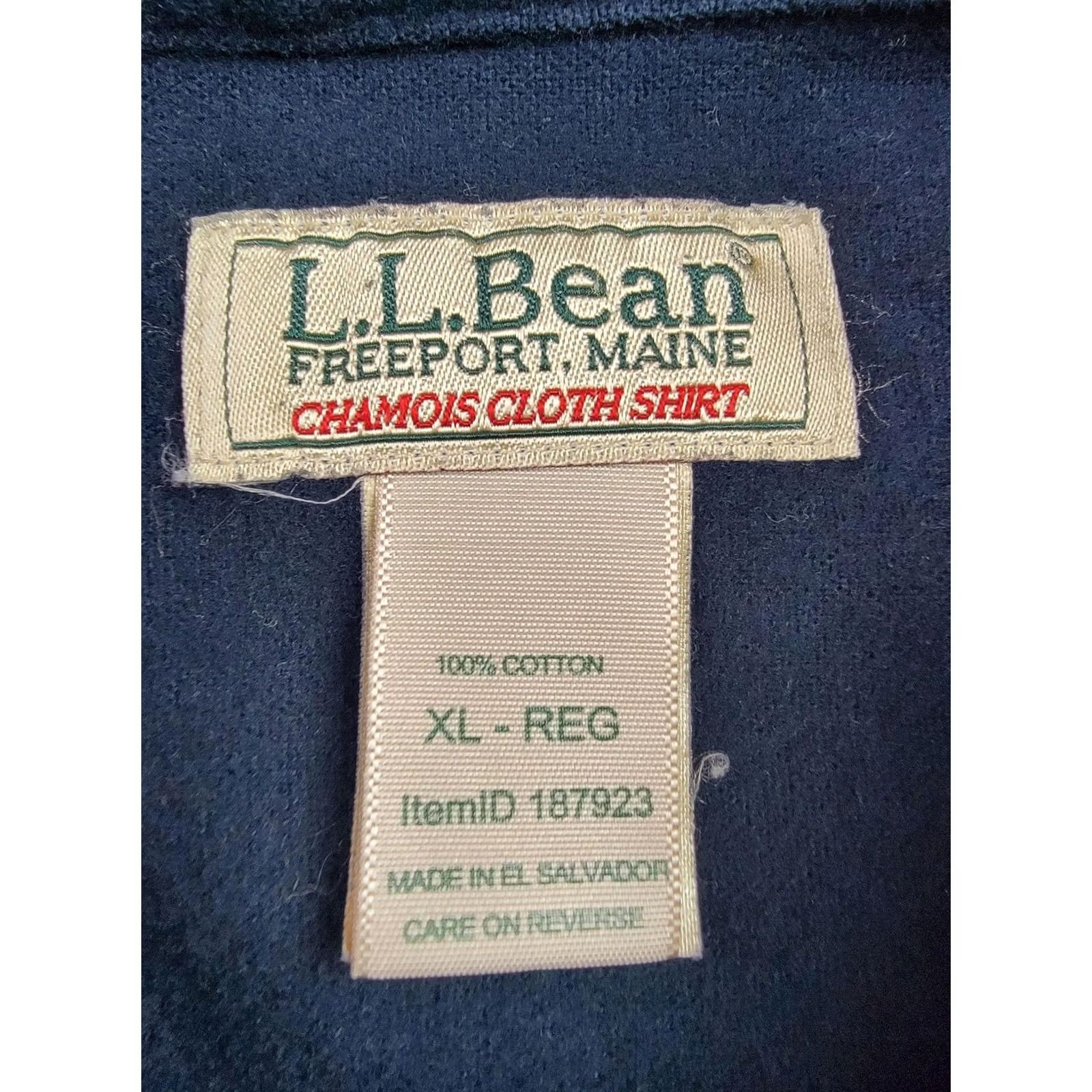 Vintage LL Bean Shirt Mens XL Blue Chamois Cloth Button-Down Long Sleeve Pockets Outdoors Premium Cotton Flannel Heavyweight Regular Fit Size US XL / EU 56 / 4 - 3 Thumbnail