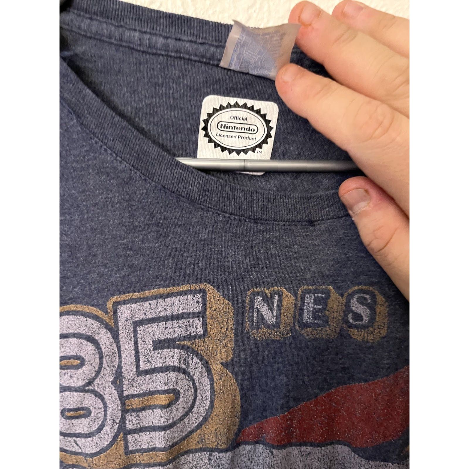 Nintendo Nintendo Entertainment System XXL T-Shirt Striped Controller Image NES - 2XL Blue Men Short Sleeve Crew Neck Graphic Print Vintage: No Size US XXL / EU 58 / 5 - 4 Thumbnail