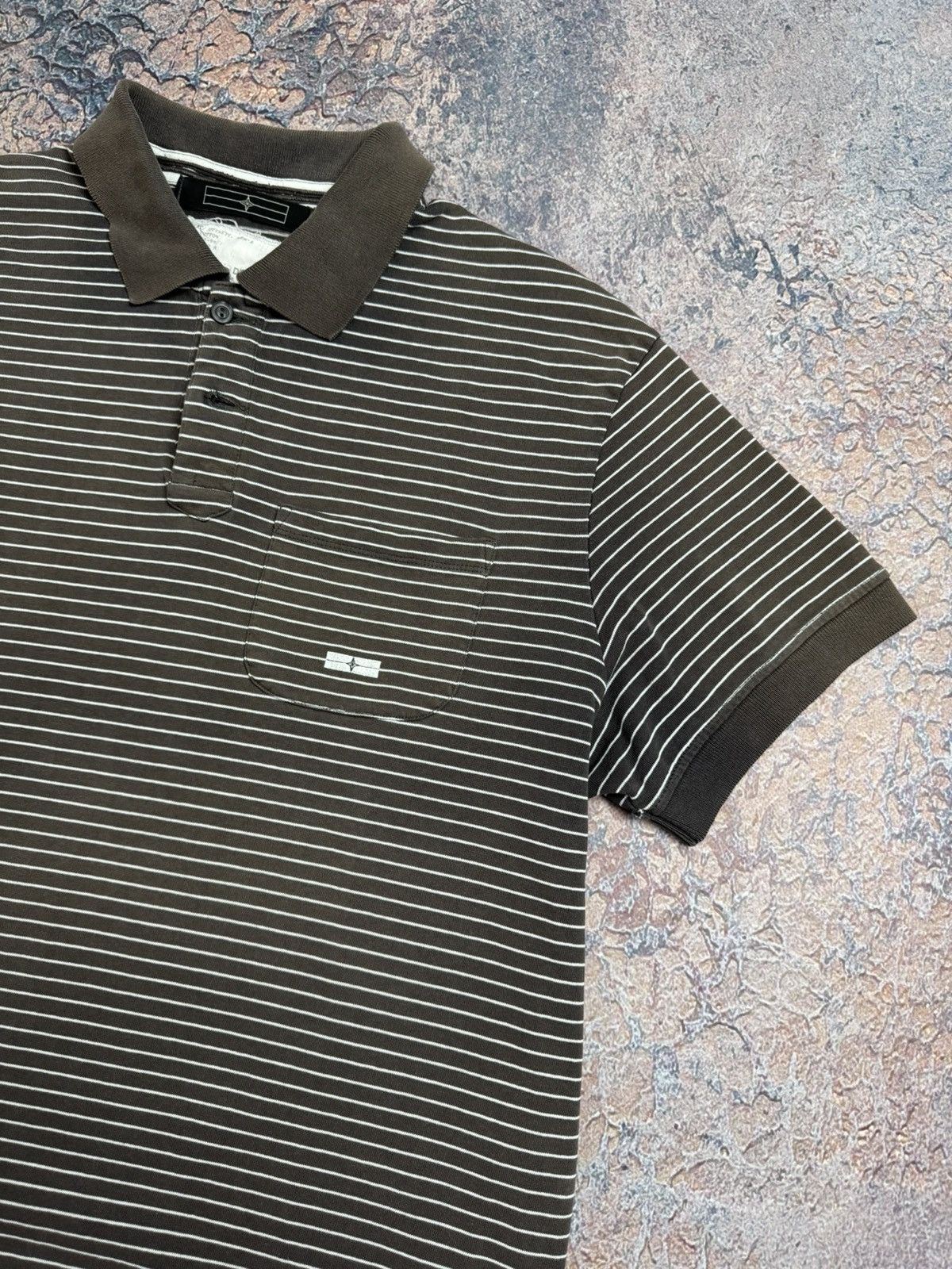 Stone Island Stone island denims Vintage T Shirt Polo Small Logo striped Size US L / EU 52-54 / 3 - 5 Thumbnail