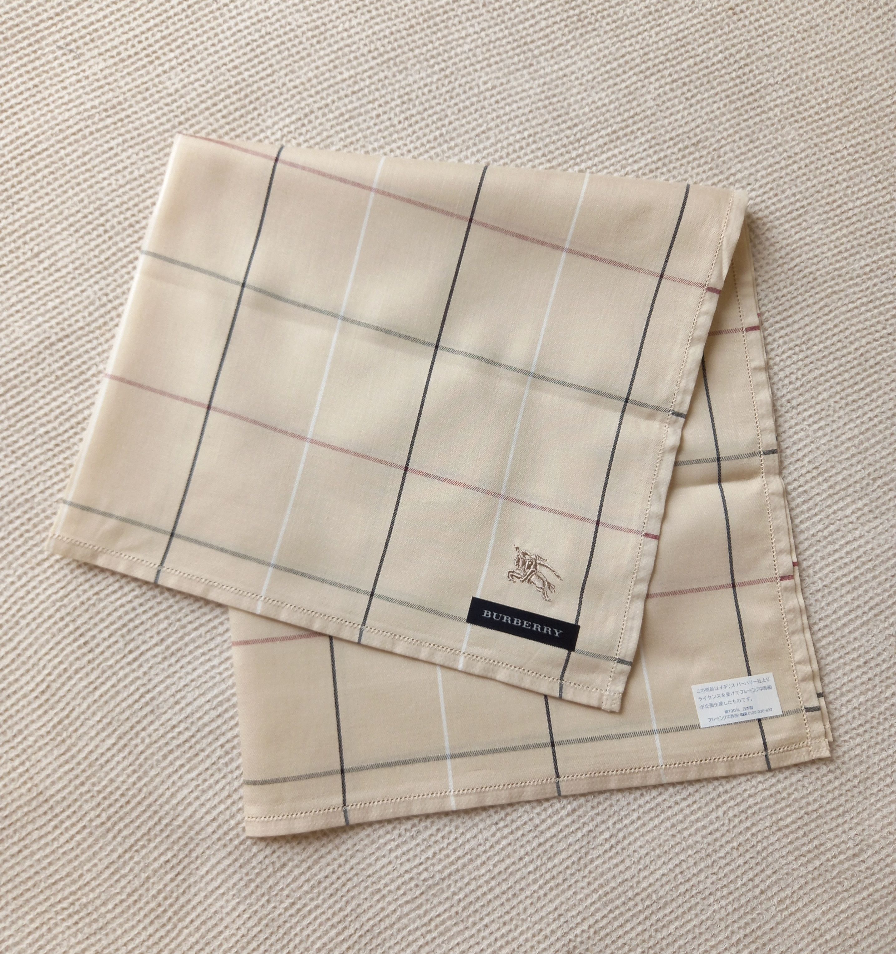 Burberry × Vintage 2 Burberry Bandana/Handkerchief embroidery nova check Size ONE SIZE - 4 Thumbnail