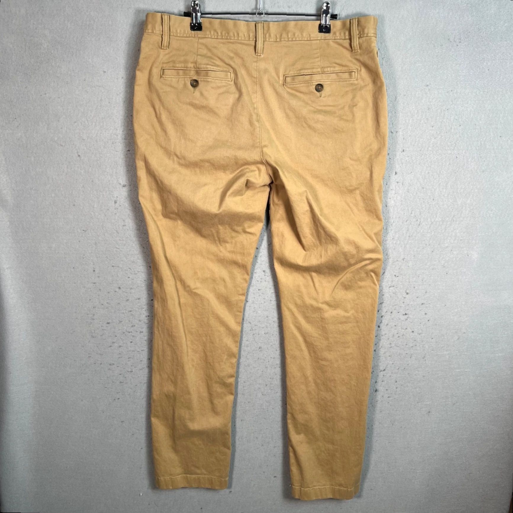 Vintage Wallin & Bros. Mens Tan Chino Pants Size 34 x 32 Cotton Blend Straight Leg Size US 34 / EU 50 - 2 Thumbnail