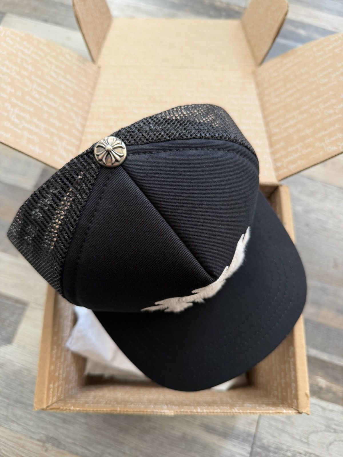 Chrome Hearts Chrome Hearts Trucker Hat Cross Patch Size ONE SIZE - 3 Thumbnail