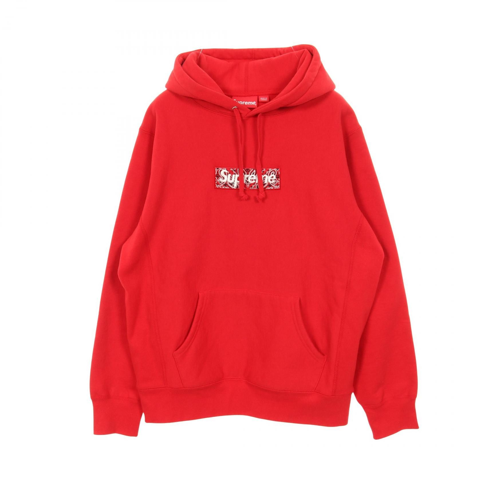 Supreme Supreme Supreme Bandana Box Logo Cotton Hoodie Textile Sweatshirts & Hoodies DUTY FREE for USA Size ONE SIZE - 1 Thumbnail