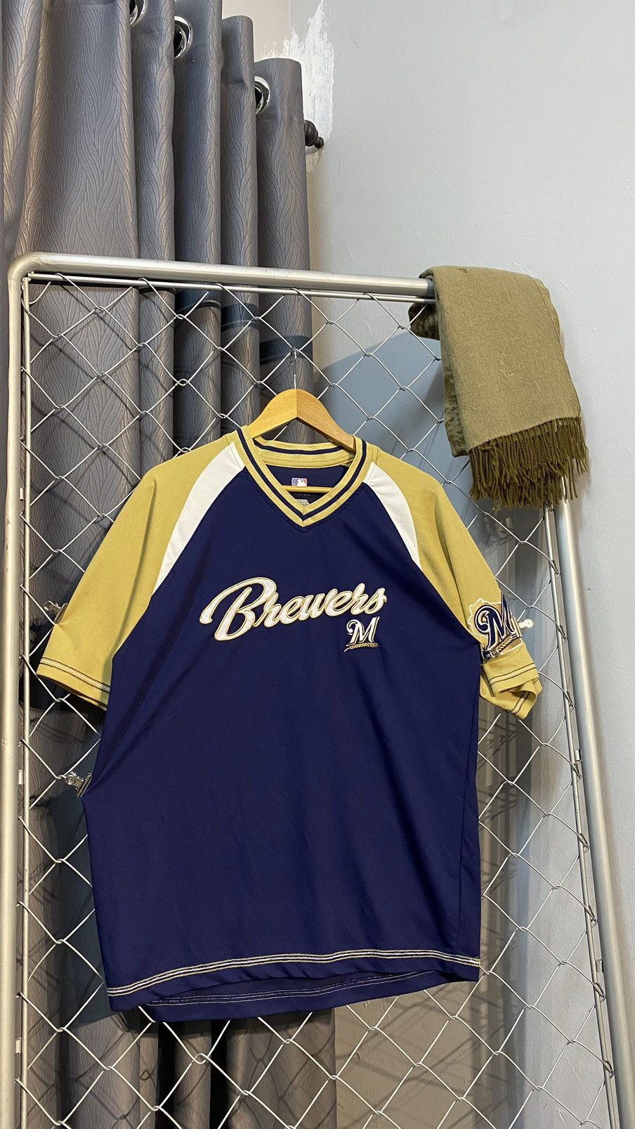 Japanese Brand × MLB × Vintage MAJESTIC MILWAUKEE BREWERS MLB JERSEY Size US L / EU 52-54 / 3 - 1 Thumbnail