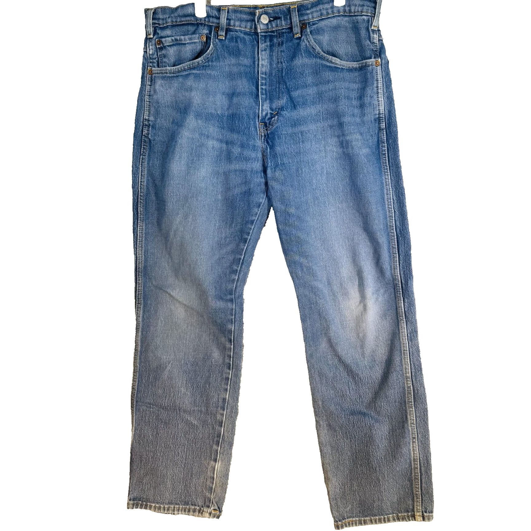 Levi's Levi's Western Fit Jeans Mens 36x32 Blue Light Wash Straight Denim Zip Fly Regular Size US 36 / EU 52 - 5 Thumbnail