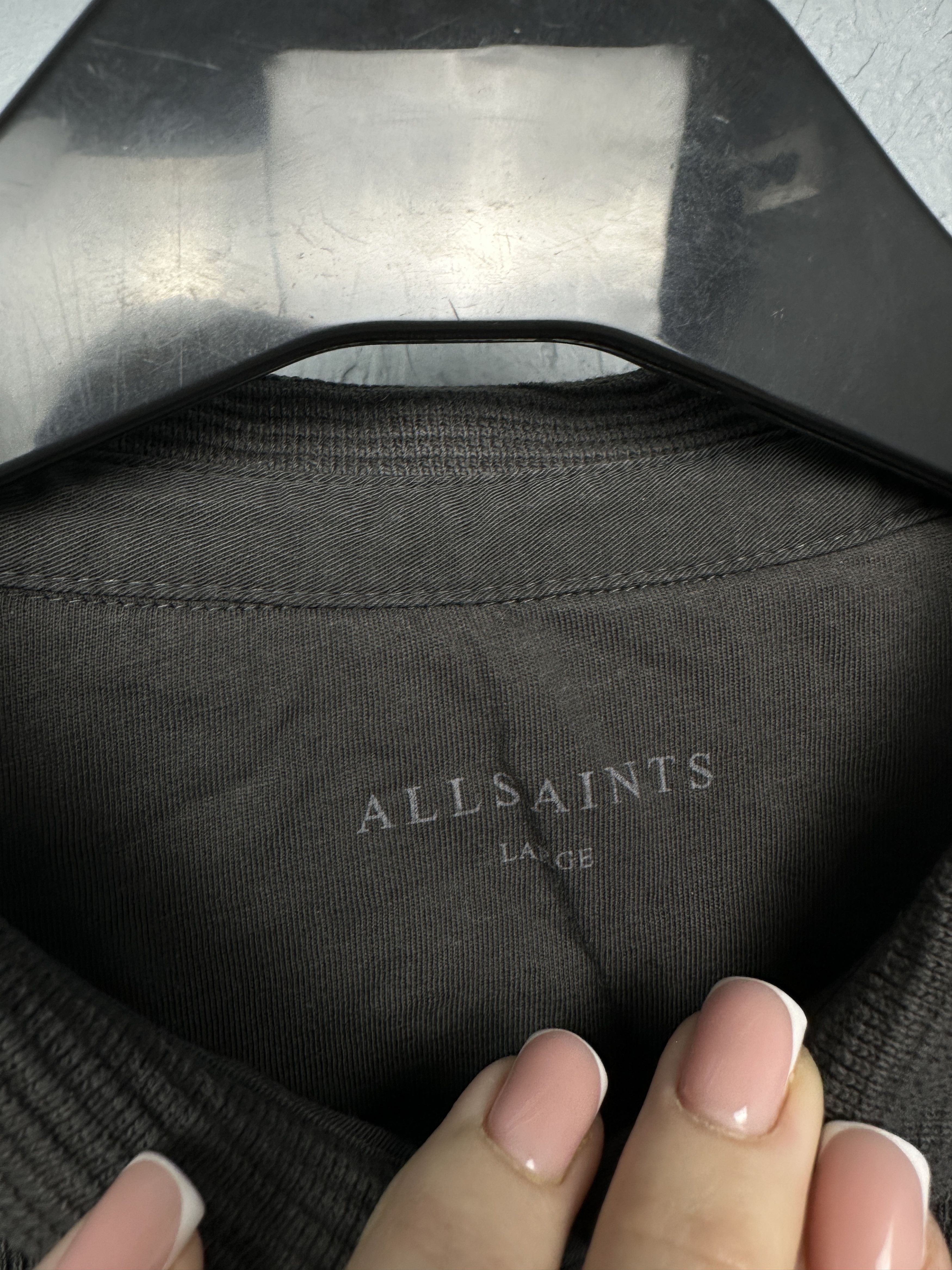 Allsaints Allsaints Clash Mens Ribbed Long Sleeve Polo Shirt Size US L / EU 52-54 / 3 - 4 Thumbnail