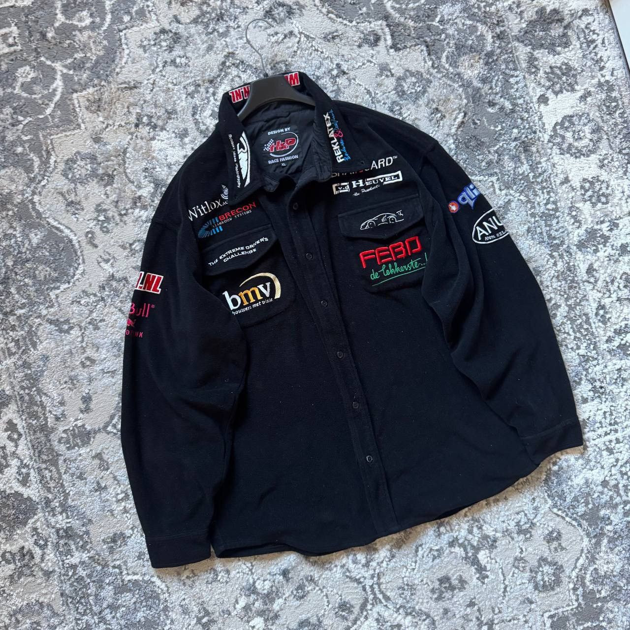 NASCAR Vintage Racing Nascar Fleece Racing Jacket Rider Moto Size US XL / EU 56 / 4 - 3 Thumbnail