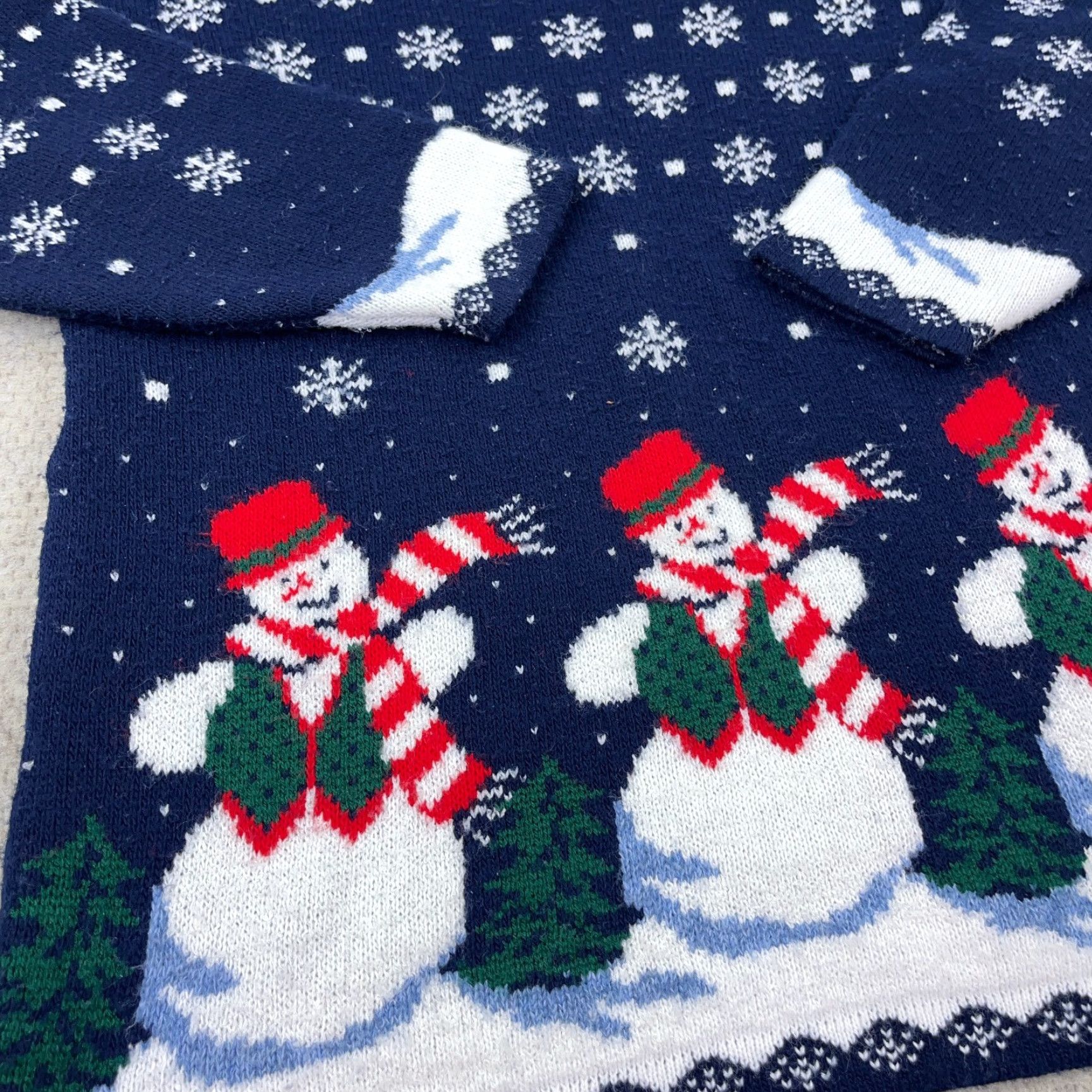 Vintage VINTAGE Nutcracker Sweater Women S Blue Christmas Snowman Knit Winter AOP 90s Womens Size S / US 4 / IT 40 - 5 Thumbnail