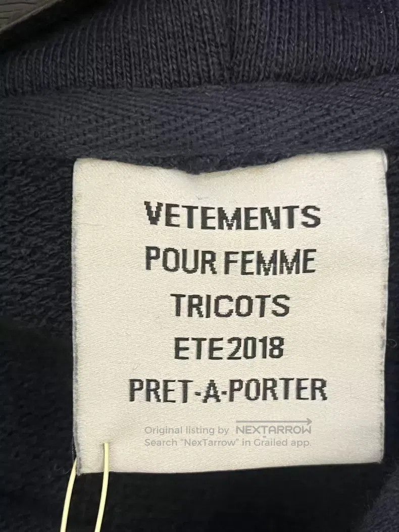 Vetements VETEMENTS Blue ribbon hooded sweatshirt Size US XS / EU 42 / 0 - 4 Thumbnail