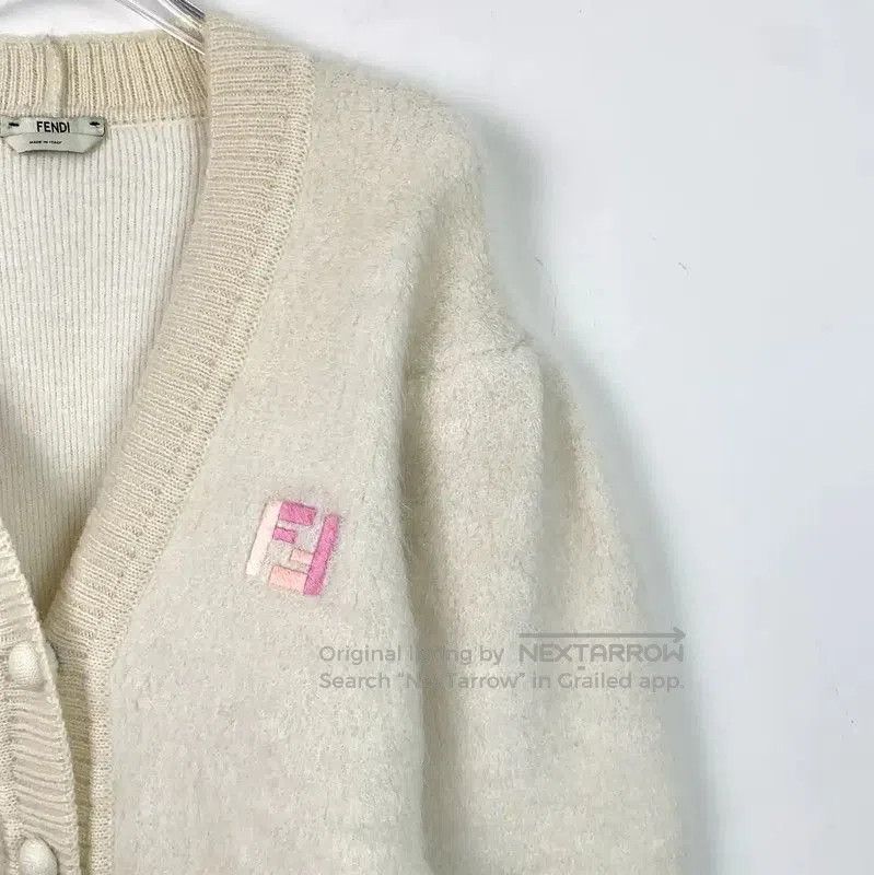 Fendi Fendi Beige Mohair Women's Cardigan . Size M / US 6-8 / IT 42-44 - 3 Thumbnail
