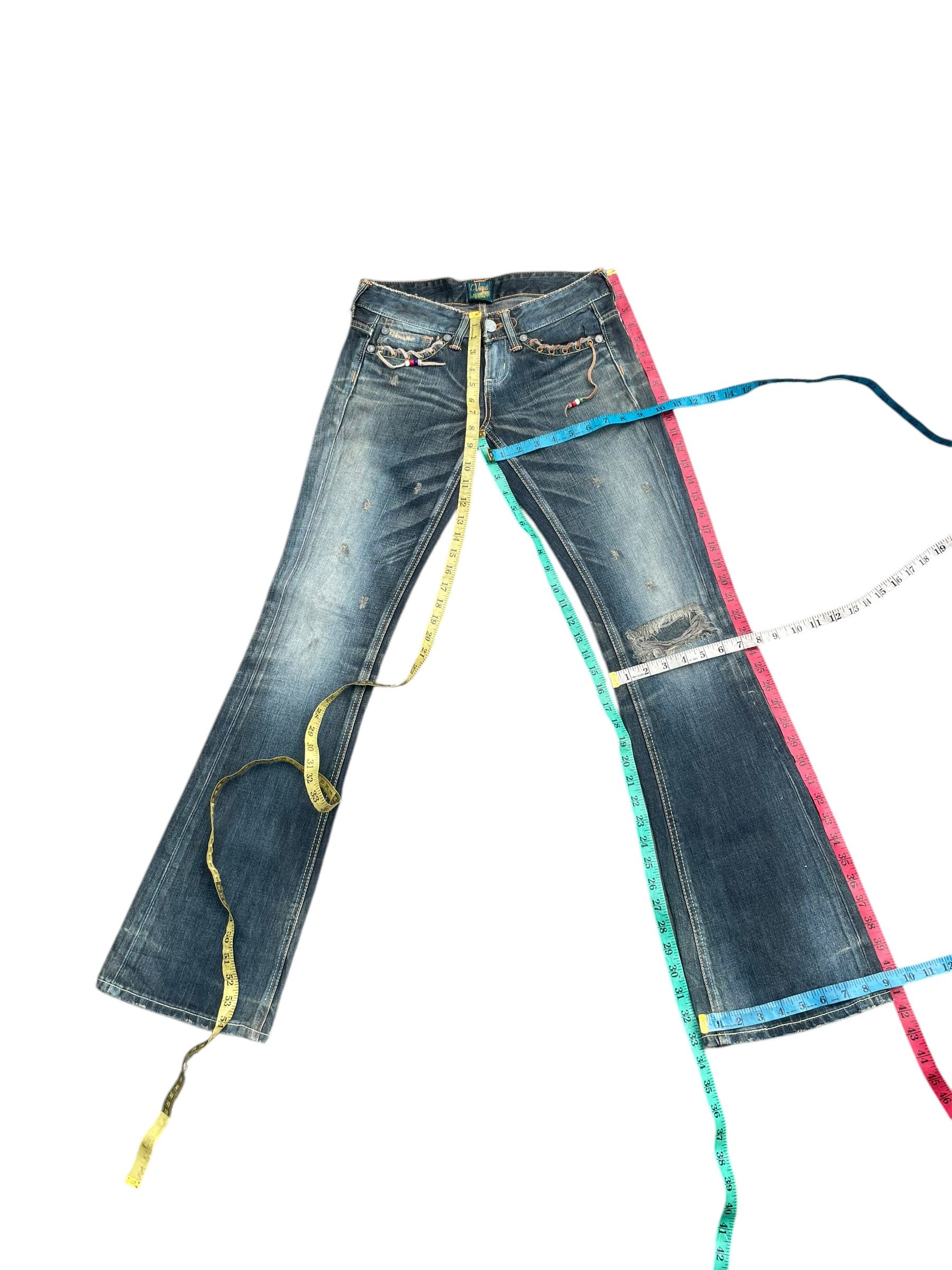 Edwin Vintage Flare Venus Jeans Distresed Denim Size 29" - 8 Thumbnail