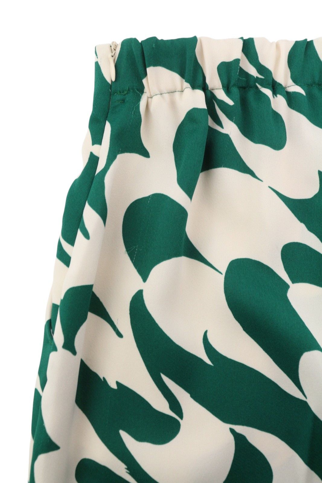 Max Mara EU34 Green Printed Zip Fly Tapered Trousers 88900 Size 24" / US 00 / IT 34 - 10 Thumbnail