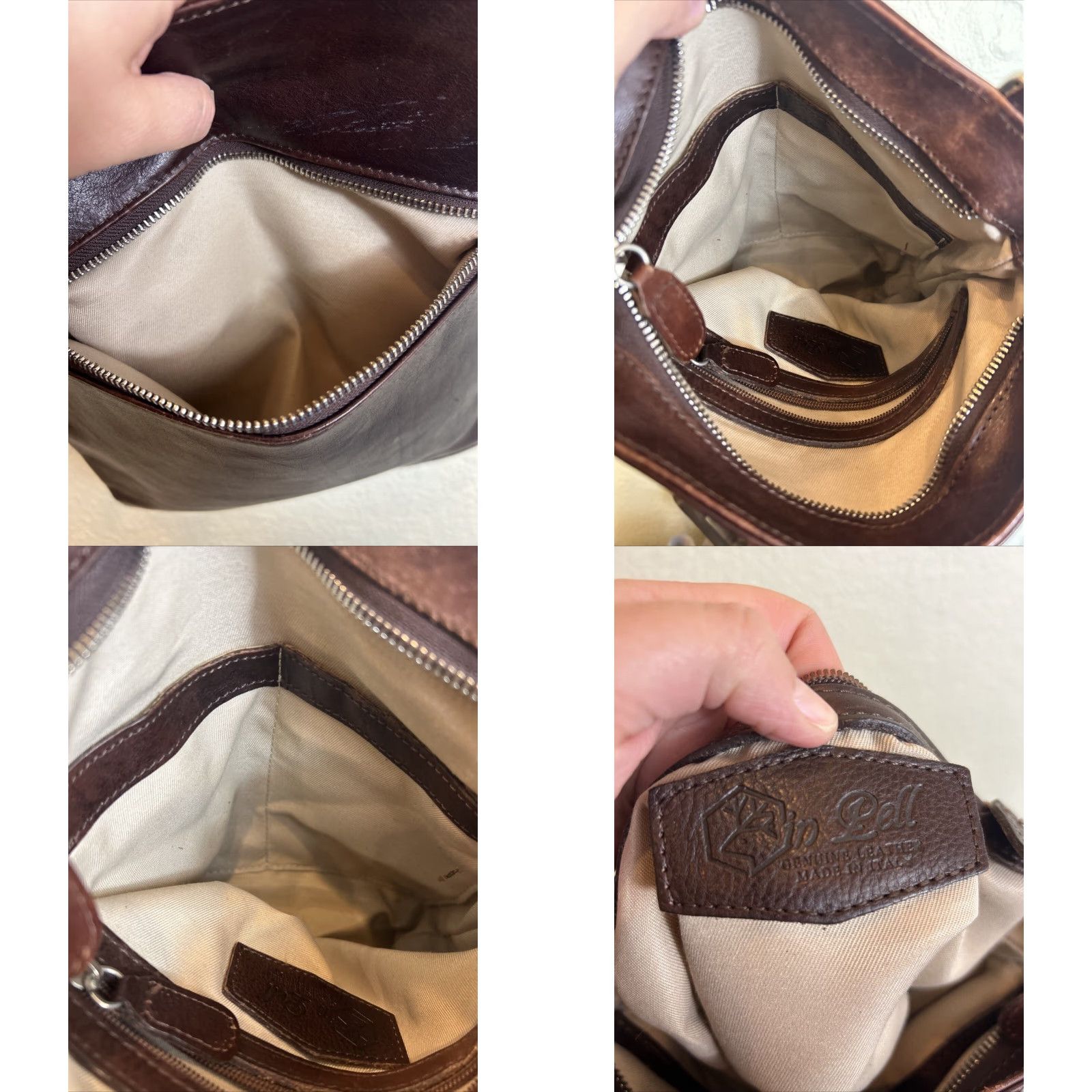 Vintage Valentina Crossbody Bag Brown Leather Made In Italy 12x10.5 Womens Size ONE SIZE - 10 Thumbnail