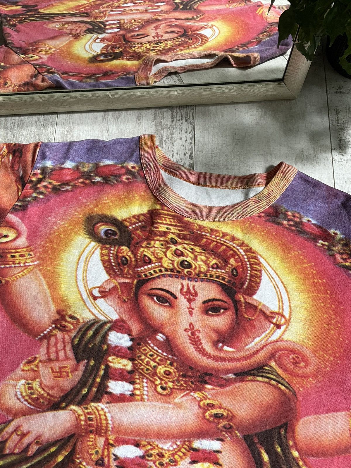 Vintage Vintage 90’s Ganesh Psychedelic T-Shirt Over Printed RARE Size US M / EU 48-50 / 2 - 3 Thumbnail