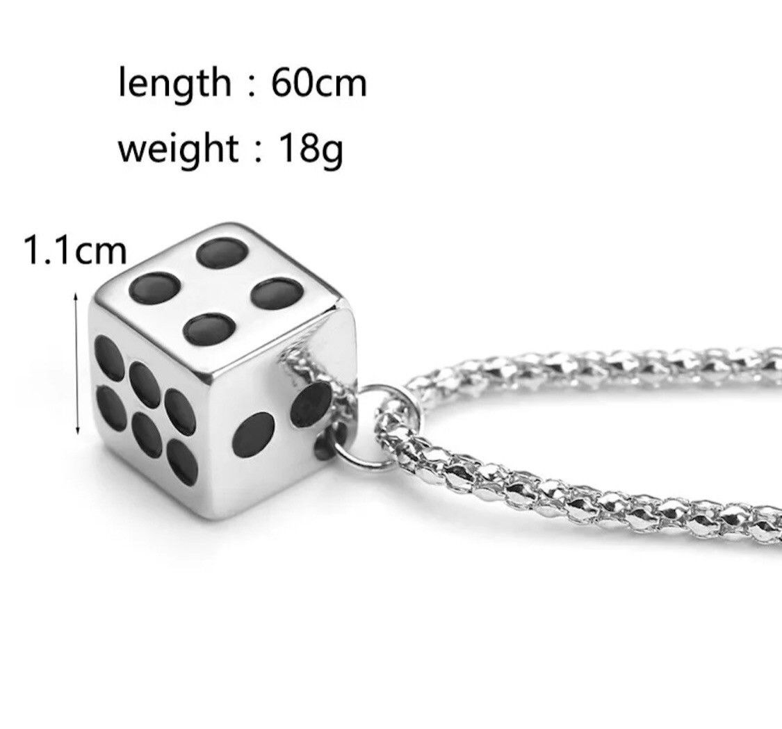Jewelry Lucky Dice Pendants Chain Necklace Size ONE SIZE - 3 Thumbnail
