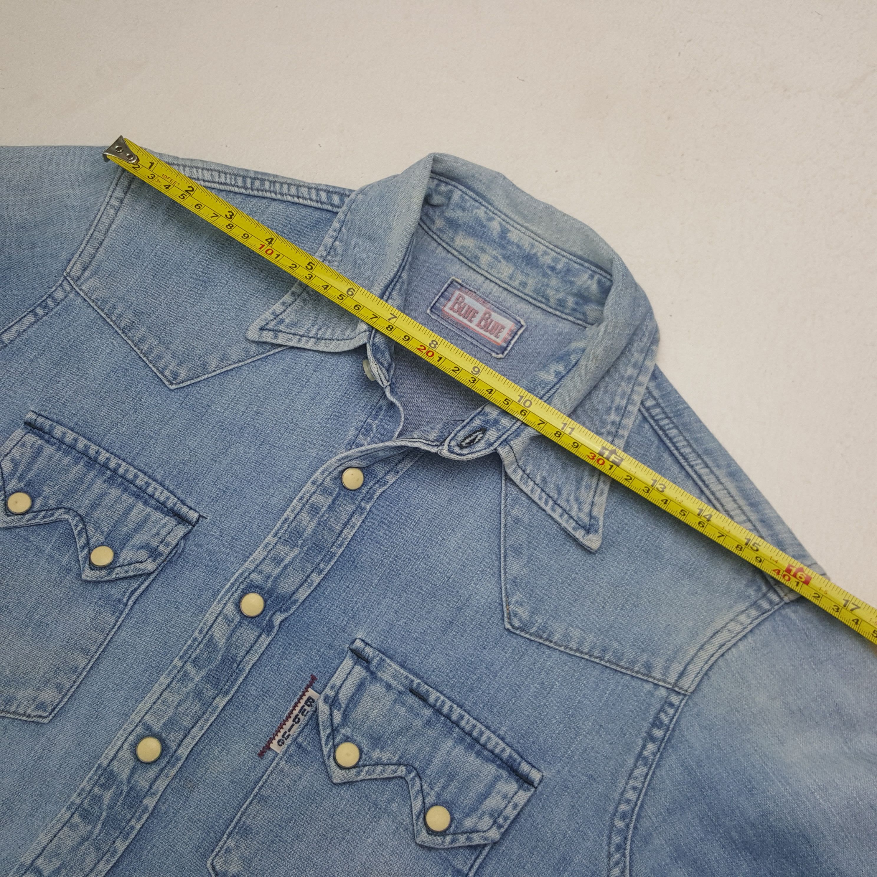 Blue Blue Japan Vintage Blue Blue Japan Denim Shirt Button Up RR7 Size US S / EU 44-46 / 1 - 5 Thumbnail