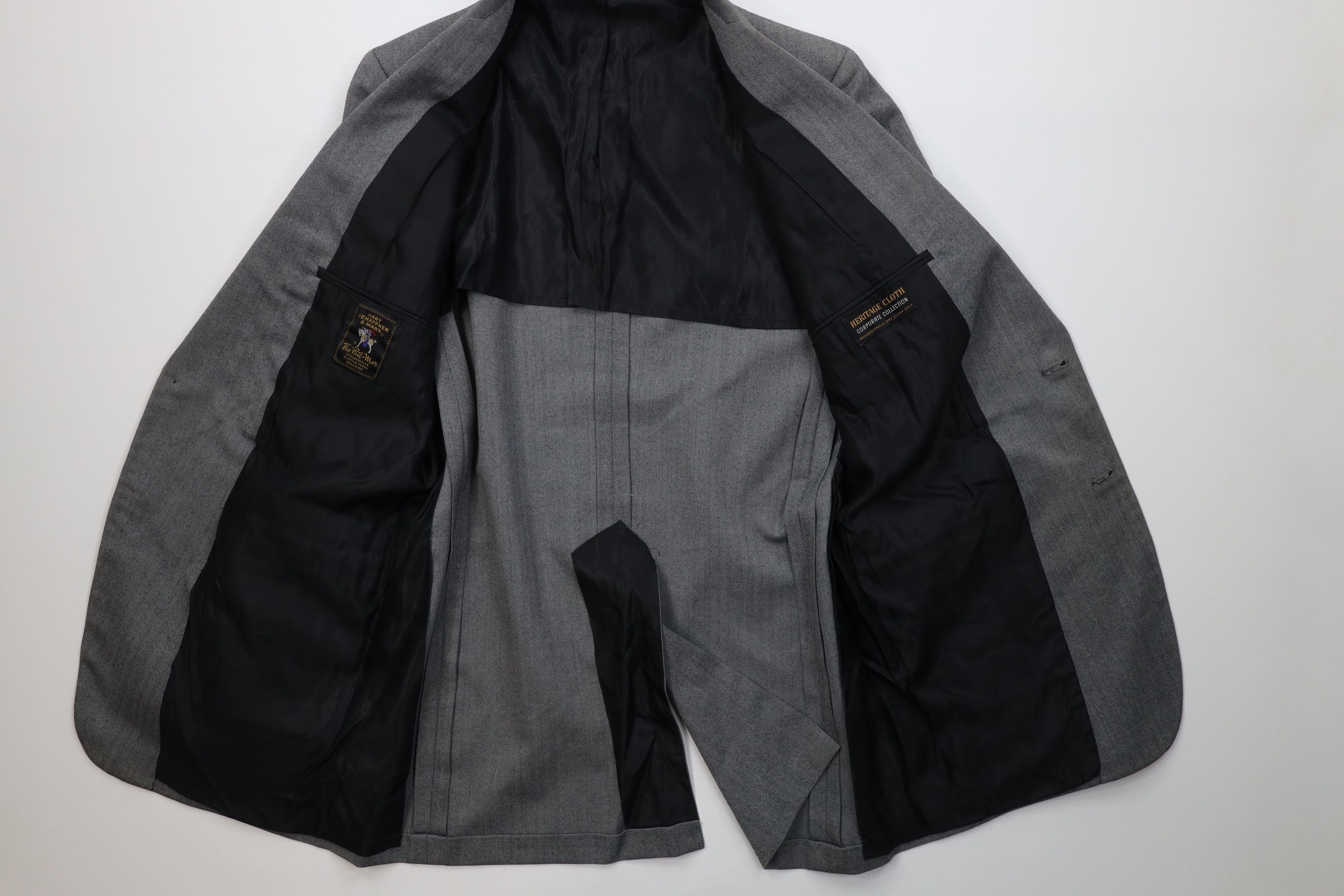 Vintage Vintage 70s Streetwear 2 Piece Wool Herringbone Suit Size 42L - 13 Thumbnail