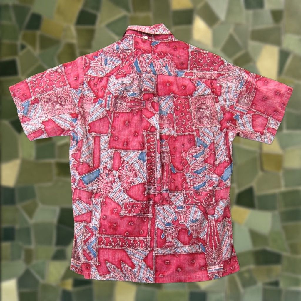 Vintage VINTAGE His Royal Highness HRH Red Blue Cotton Fish Hawaiian Shirt Men Small Size US S / EU 44-46 / 1 - 1 Thumbnail